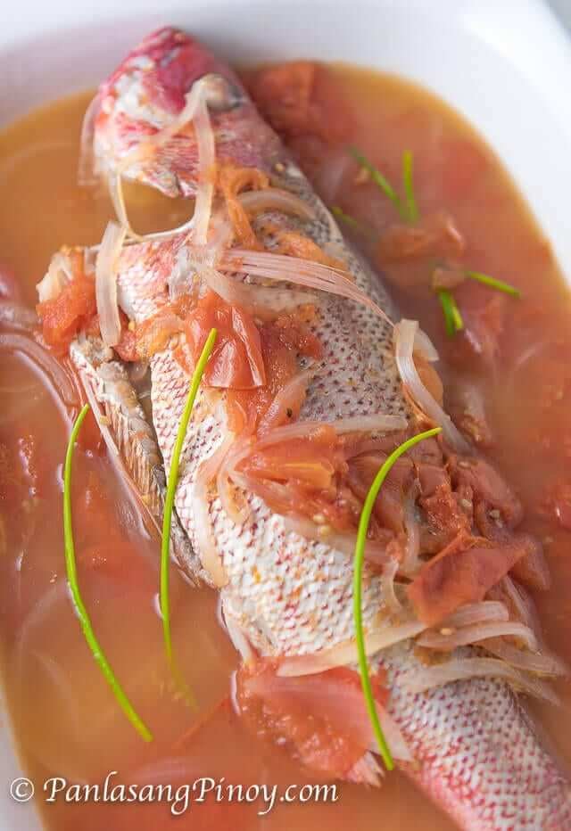 Kinamatisang Isda红鲷鱼用番茄GydF4y2Ba