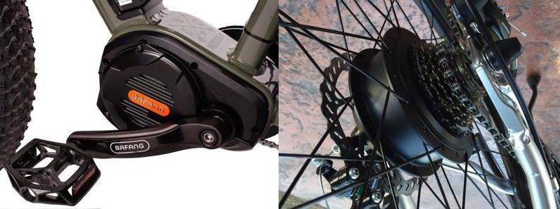 ¿Motor de cubo vs. accionamiento medio?  ¿Cuál es mejor para las bicicletas eléctricas de caza?