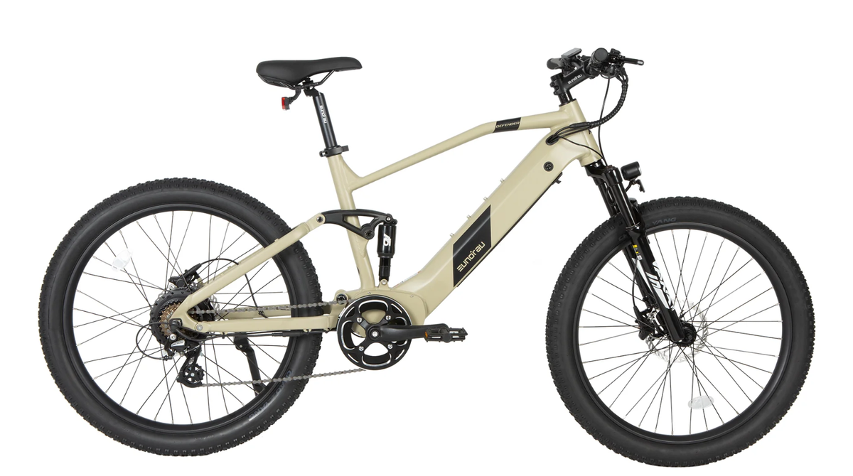 Eunorau Defender in Safari, white background, side profile