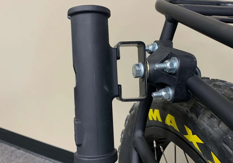 Fishing rod discount bike holder