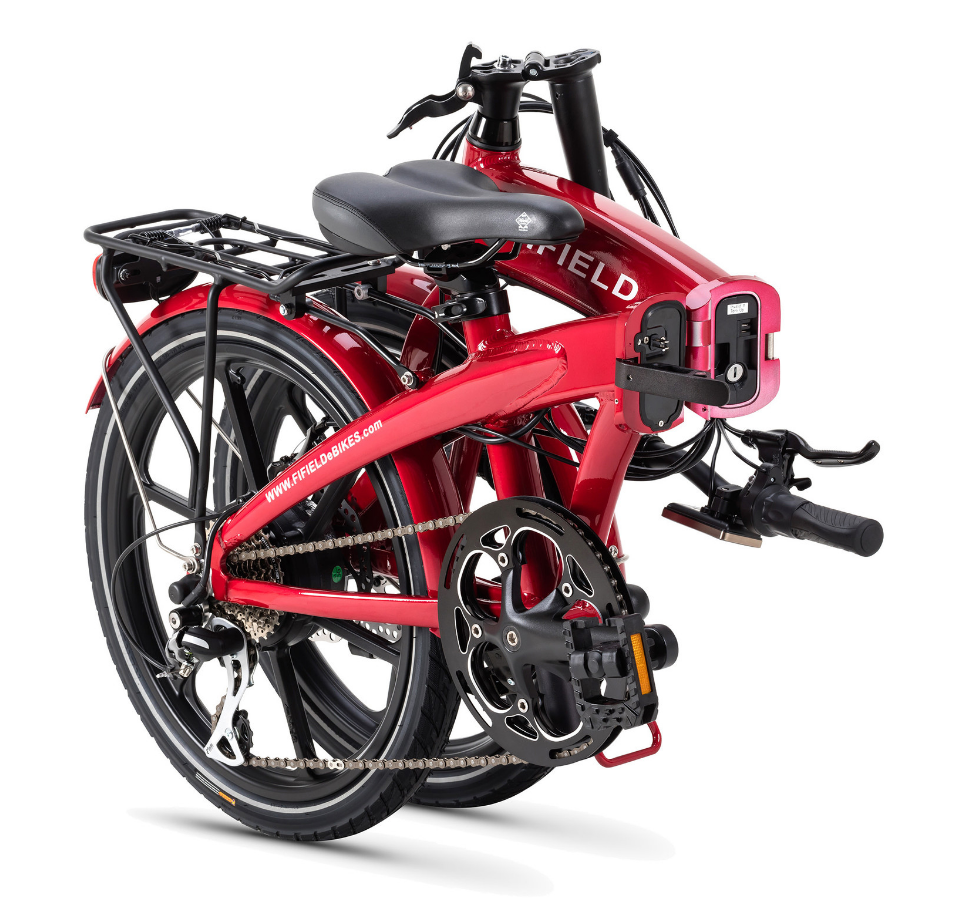 Red folding bike best sale