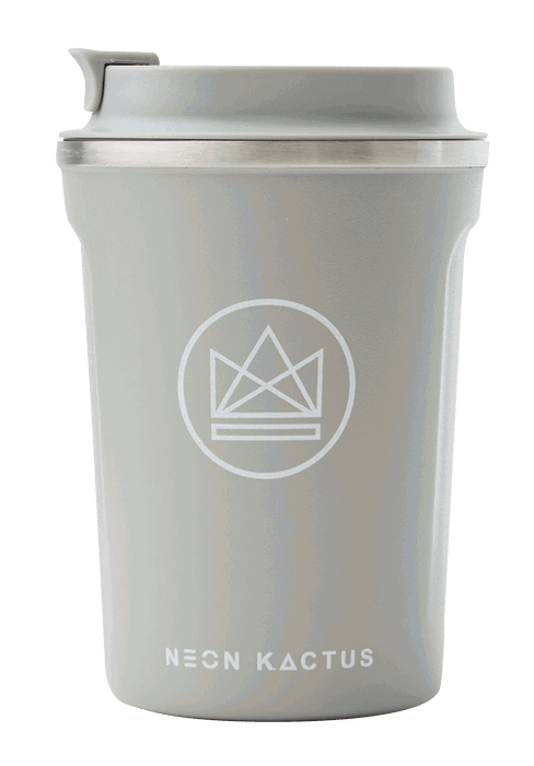 Neon Kactus Coffee Cup Stainless Steel Coffee Cups - Grey - 12oz Travel Mug