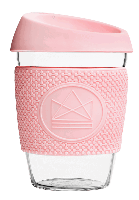 Neon Kactus Coffee Cup Glass Coffee Cups - 12oz Pink Coffee Cup