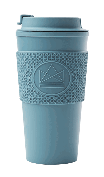 Neon Kactus Coffee Cup Double Walled Coffee Cups - Pastel Blue Travel Mug