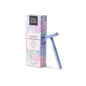 Reusable Metal Safety Razor - Unisex - 5 Blades and Travel Bag
