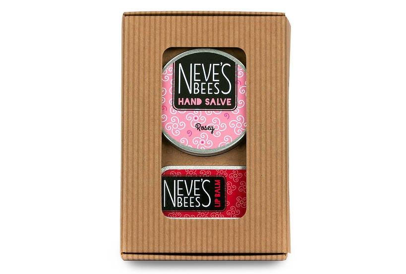 Rosey Garden Hand Salve & Lip Balm Gift Box Set
