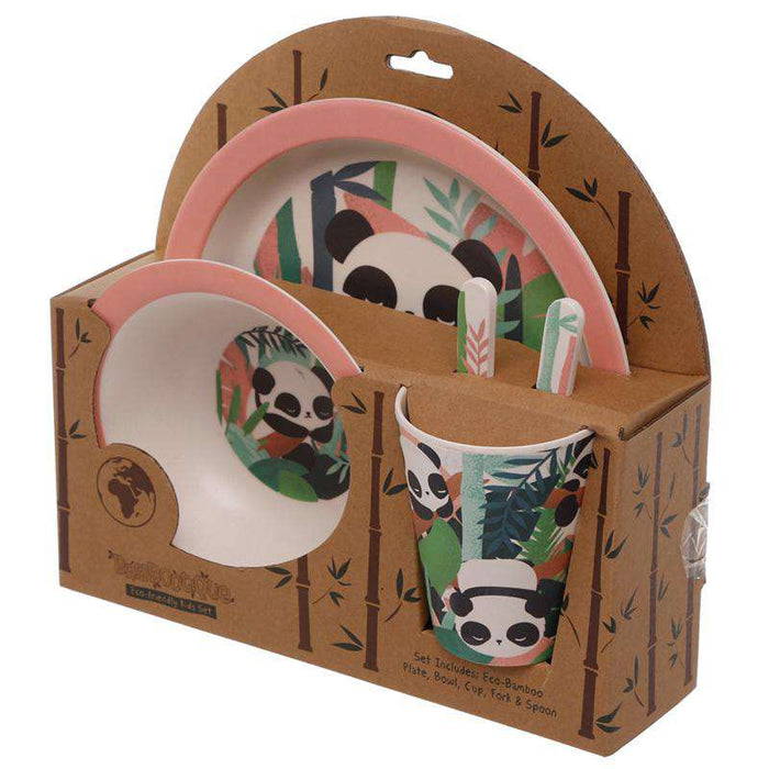 Zero Zen Reusable Bamboo Composite Kids Meal Set - Pandarama BAMB48 in packaging