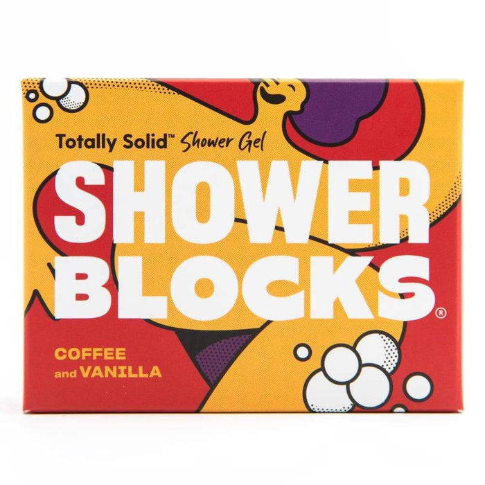 Shower blocks coffee & vanilla packaging
