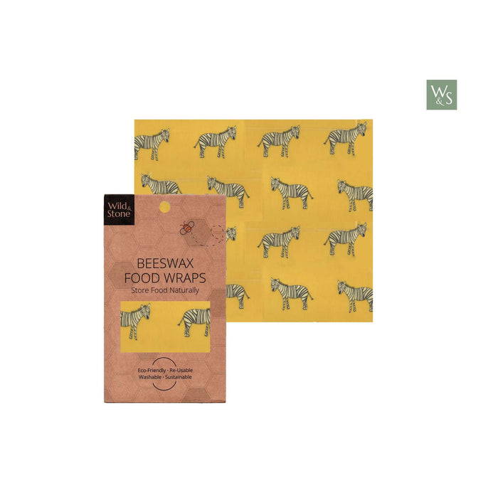 Wild & Stone Food Wraps Beeswax Food Wrap - Zebra Pattern - Single Medium Size