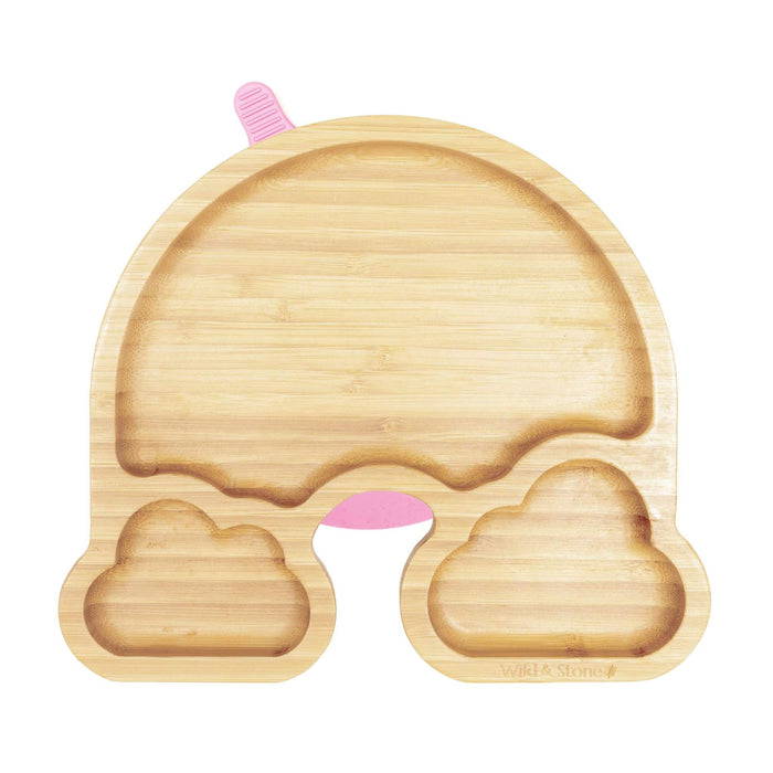 Baby Weaning Plate - Bamboo - Rainbow Design