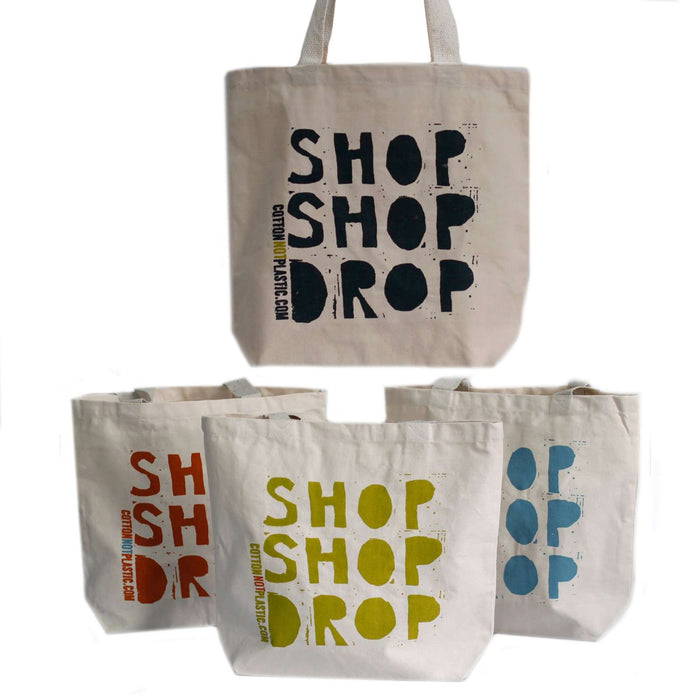 Zero Zen Eco bags Black Eco Cotton Bags - Shop Shop Drop 4 colour designs
