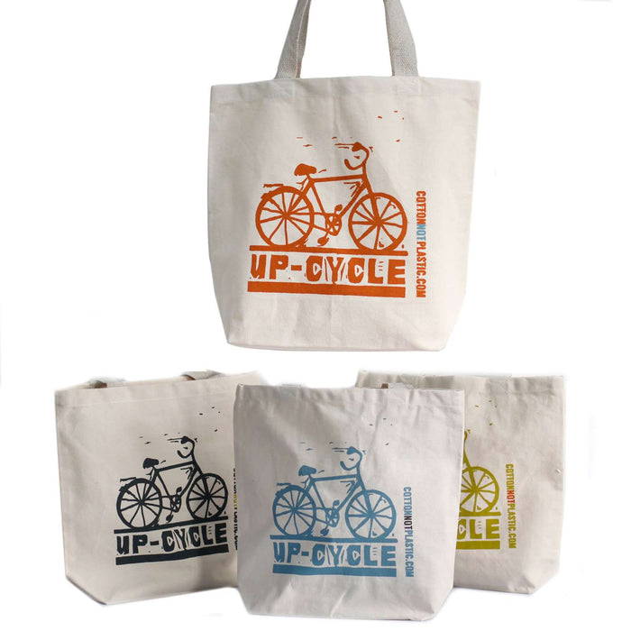 Zero Zen Eco bags Black Eco Cotton Bags - Up Cycle 4 colours